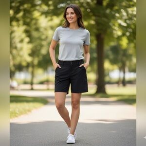 NWT Women’s Cargo Shorts UV Protection Black